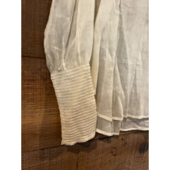 NEW RAG & BONE IVORY SILK blend BLOUSE TOP SIZE S - Picture 3 of 7